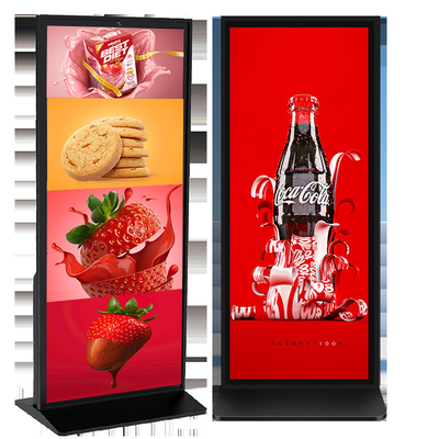 Écran complet de 70 pouces 4k plancher de signalisation numérique debout TFT écran tactile LCD Kiosque