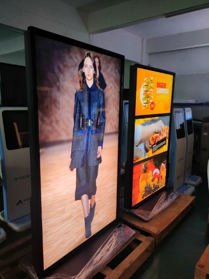 70 pouces Splice plancher debout digital interactif kiosque plein écran 4k avec 178° angle de vue