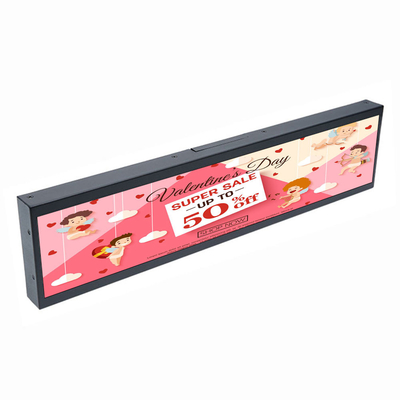 VETO Display LCD à barre de taille personnalisée Ultra Large Shelf Edge Strip Screen HD Signage numérique Panneau LCD étiré