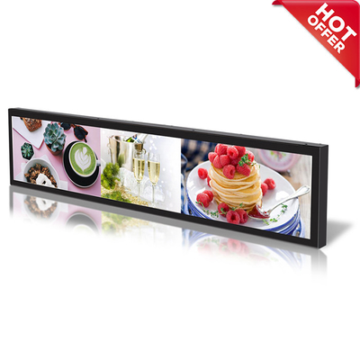 VETO 23.1 pouces LCD Ultra-large type de barre large affichage publicitaire haute luminosité écran à barre étirée Pour les étagères des supermarchés