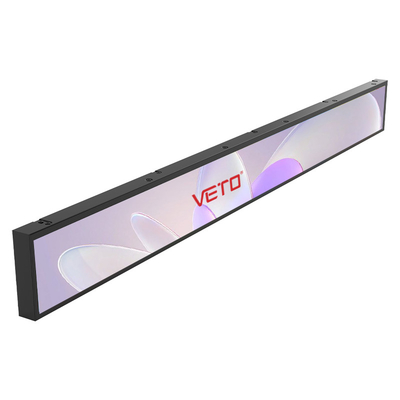 VETO 23.1 pouces Taille personnalisée Panneau LCD à barres étendues intérieures Android Étagère de l'étagère Publicité Lecteur multimédia Bar affichage LCD