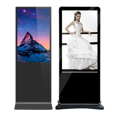 VETO 43 50 55 pouces 4K LCD publicité verticale digital kiosque au sol debout écran tactile signalisation numérique